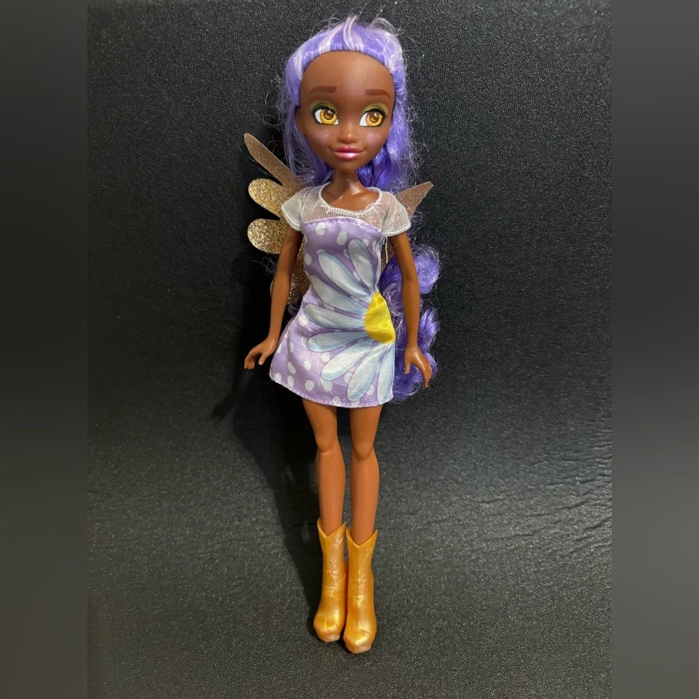Hairmazing Fashion Doll Purple‎ Hair Wings Fairy Doll with Gold Boots